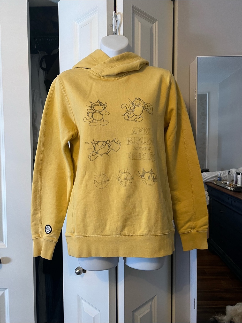 Scotch and Soda limited edition Yellow Graphic Hoodie Sweatshirt